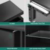 imageYITAHOME Black TV Stand for Living Room with Height Adjustable Mount Modern TV Stand for 7065 Inch TV LED Entertainment Center with Storage Media Console Cabinet BlackBlack