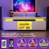 imageYITAHOME Black TV Stand for Living Room with Height Adjustable Mount Modern TV Stand for 7065 Inch TV LED Entertainment Center with Storage Media Console Cabinet BlackWhite