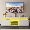 imageYITAHOME Black TV Stand for Living Room with Height Adjustable Mount Modern TV Stand for 7065 Inch TV LED Entertainment Center with Storage Media Console Cabinet BlackWhite