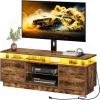 imageYITAHOME Black TV Stand for Living Room with Height Adjustable Mount Modern TV Stand for 7065 Inch TV LED Entertainment Center with Storage Media Console Cabinet BlackRustic Brown