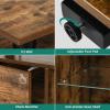 imageYITAHOME Black TV Stand for Living Room with Height Adjustable Mount Modern TV Stand for 7065 Inch TV LED Entertainment Center with Storage Media Console Cabinet BlackRustic Brown
