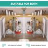 imageYITAHOME Blind Corner Pull Out Organizer Pull Out Shelf Organizer Left Open ampamp Right Open Compatible Min Opening 169quot w4 Shelves Soft Close Silver