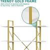 imageYITAHOME Book Shelf5 Tier Bookcase 12quot D x 47quot W x 71quot H Large Industrial Book Shelf Storage Organizer for Living Room BedroomHome Office Free Standing Storage Shelving Unit WhiteGold  White