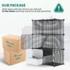 imageYITAHOME Cat Cage Indoor Cat Enclosures DIY Cat Playpen Metal Kennel with Extra Large Hammock for 12 Cats Ferret Chinchilla Rabbit Small Animals280L x 140W x 410H