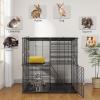 imageYITAHOME Cat Cage Indoor Cat Enclosures DIY Cat Playpen Metal Kennel with Extra Large Hammock for 12 Cats Ferret Chinchilla Rabbit Small Animals280L x 280W x 280H