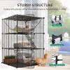 imageYITAHOME Cat Cage Indoor Cat Enclosures DIY Cat Playpen Metal Kennel with Extra Large Hammock for 12 Cats Ferret Chinchilla Rabbit Small Animals280L x 280W x 410H