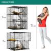 imageYITAHOME Cat Cage Indoor Cat Enclosures DIY Cat Playpen Metal Kennel with Extra Large Hammock for 12 Cats Ferret Chinchilla Rabbit Small Animals280L x 280W x 280H