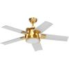 imageYITAHOME Ceiling Fan with Light and Wall Switch Remote 52 Inch Modern Black Fan Quiet Reversible Motor Dimmable LED 3Color Memory Function for Bedroom Living RoomWhite  Gold