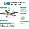 imageYITAHOME Ceiling Fan with Light and Wall Switch Remote 52 Inch Modern Black Fan Quiet Reversible Motor Dimmable LED 3Color Memory Function for Bedroom Living RoomBlack  Gold