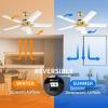 imageYITAHOME Ceiling Fan with Light and Wall Switch Remote 52 Inch Modern Black Fan Quiet Reversible Motor Dimmable LED 3Color Memory Function for Bedroom Living RoomWhite  Gold