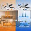 imageYITAHOME Ceiling Fan with Light and Wall Switch Remote 52 Inch Modern Black Fan Quiet Reversible Motor Dimmable LED 3Color Memory Function for Bedroom Living RoomBlack  Nickel
