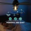 imageYITAHOME Ceiling Fans with Lights Unique Designs for Glass Lampshade and Fan Blades 42 Inch Modern Ceiling Fan 6 Speeds Reversible Quiet DC Motor Fan for Living Room Dining Room Bedroom Black