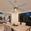 imageYITAHOME Ceiling Fans with Lights Unique Designs for Glass Lampshade and Fan Blades 52 Inch Black Ceiling Fan 6 Speeds Reversible Quiet DC Motor Fan for Living Room Dining Room Bedroom BlackNickel