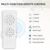 imageYITAHOME Ceiling Fans with Lights and Remote Control 44 Inch Palm Reversible Ceiling Fan with Memory Function Reversible Quiet Motor for Living Room Bedroom GreyWalnut