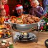 imageYITAHOME Chafing Dishes for Buffet 5QT Round Chafing Dishes for Buffet with Lid ampamp Lid Holder Stainless Steel Chafers and Buffet Warmers Sets for Parties Events Wedding Camping Dinner1