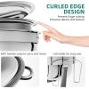 imageYITAHOME Chafing Dishes for Buffet 5QT Round Chafing Dishes for Buffet with Lid ampamp Lid Holder Stainless Steel Chafers and Buffet Warmers Sets for Parties Events Wedding Camping Dinner1