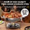 imageYITAHOME Chafing Dishes for Buffet 5QT Round Chafing Dishes for Buffet with Lid ampamp Lid Holder Stainless Steel Chafers and Buffet Warmers Sets for Parties Events Wedding Camping Dinner1
