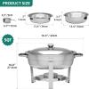imageYITAHOME Chafing Dishes for Buffet 5QT Round Chafing Dishes for Buffet with Lid ampamp Lid Holder Stainless Steel Chafers and Buffet Warmers Sets for Parties Events Wedding Camping Dinner1