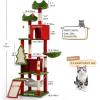 imageYITAHOME Christmas Cat Tree Tower for Indoor Cats 75in MultiLevel Cat Climbing Tower with Cat Condos Top Perches Hammock Sisal Scratching Posts and Board Kittens Play Activity Center75in