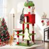 imageYITAHOME Christmas Cat Tree Tower for Indoor Cats 75in MultiLevel Cat Climbing Tower with Cat Condos Top Perches Hammock Sisal Scratching Posts and Board Kittens Play Activity Center54in