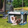 imageYITAHOME Collapsible Dog Crate 4Door Portable Travel Dog Crate 4Door Folding Soft Dog Kennel with Breathable Mesh Windows ampamp Soft MatIndoor ampamp Outdoor Use 36quot L x 25quot W x 25quot H Flat StyleFlatstyle