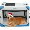 imageYITAHOME Collapsible Dog Crate 4Door Portable Travel Dog Crate 4Door Folding Soft Dog Kennel with Breathable Mesh Windows ampamp Soft MatIndoor ampamp Outdoor Use 36quot L x 25quot W x 25quot H Flat StyleFlatstyle