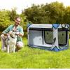 imageYITAHOME Collapsible Dog Crate 4Door Portable Travel Dog Crate 4Door Folding Soft Dog Kennel with Breathable Mesh Windows ampamp Soft MatIndoor ampamp Outdoor Use 36quot L x 25quot W x 25quot H Flat Style