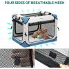imageYITAHOME Collapsible Dog Crate 4Door Portable Travel Dog Crate 4Door Folding Soft Dog Kennel with Breathable Mesh Windows ampamp Soft MatIndoor ampamp Outdoor Use 36quot L x 25quot W x 25quot H Flat StyleFlatstyle