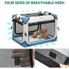 imageYITAHOME Collapsible Dog Crate 4Door Portable Travel Dog Crate 4Door Folding Soft Dog Kennel with Breathable Mesh Windows ampamp Soft MatIndoor ampamp Outdoor Use 36quot L x 25quot W x 25quot H Flat Style