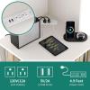 imageYITAHOME Corner Shelf with USB Ports ampamp Outlets Industrial Corner Storage Cabinet Rack Charging Station Wooden Display Bookshelf Bookcase for Living Room Bedroom Dining Room Kitchen BlackWhite