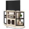 imageYITAHOME Corner TV Stand for 5550 Inch TV Farmhouse TV Stand for Living Room Entertainment Center with Storage ampamp Power Outlet TV Console Cabinet for Living Room Grey Wash ampamp Grey WhiteWhite Oak