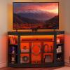 imageYITAHOME Corner TV Stand for 5550 Inch TV Farmhouse TV Stand for Living Room Entertainment Center with Storage ampamp Power Outlet TV Console Cabinet for Living Room Grey Wash ampamp Grey WhiteBlack Carbon Fiber