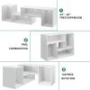 imageYITAHOME Deformable TV Stand TV Stand 65757055 inch Entertainment Center with Storage Modern LED Television Stand TV Console Cabinet for Living Room WhiteWhite1