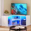 imageYITAHOME Deformable TV Stand TV Stand 65757055 inch Entertainment Center with Storage Modern LED Television Stand TV Console Cabinet for Living Room WhiteWhite1