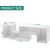 imageYITAHOME Deformable TV Stand TV Stand 65757055 inch Entertainment Center with Storage Modern LED Television Stand TV Console Cabinet for Living Room WhiteWhite1