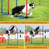 imageYITAHOME Dog Agility Equipments Includes Flirt Pole 3 Flying Discs 2 Agility Tunnel 3 Jumps 6 Weave Poles Pause Box Agility Course Set for Backyard Indoor Outdoor2 Tunnels