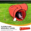 imageYITAHOME Dog Agility Equipments Includes Flirt Pole 3 Flying Discs 2 Agility Tunnel 3 Jumps 6 Weave Poles Pause Box Agility Course Set for Backyard Indoor Outdoor1Pc Tunnel