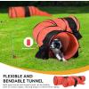 imageYITAHOME Dog Agility Equipments Includes Flirt Pole 3 Flying Discs 2 Agility Tunnel 3 Jumps 6 Weave Poles Pause Box Agility Course Set for Backyard Indoor Outdoor2 Tunnels