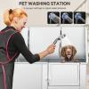imageYITAHOME Dog Grooming Bathtub Professional Stainless Steel 304 Dog Bathing Station wRight Ramp Faucet Floor Grate 50in Pet Washing Station for Large Medium Small PetsRight Door wRamp