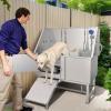 imageYITAHOME Dog Grooming Bathtub Professional Stainless Steel 304 Dog Bathing Station wRight Ramp Faucet Floor Grate 50in Pet Washing Station for Large Medium Small PetsLeft Door Ramp