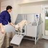 imageYITAHOME Dog Grooming Bathtub Professional Stainless Steel 304 Dog Bathing Station wRight Ramp Faucet Floor Grate 50in Pet Washing Station for Large Medium Small PetsLeft Door Ramp