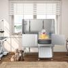 imageYITAHOME Dog Grooming Bathtub Professional Stainless Steel 304 Dog Bathing Station wRight Ramp Faucet Floor Grate 50in Pet Washing Station for Large Medium Small PetsRight Door wRamp