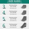 imageYITAHOME Dog Stairs for High Bed and Couch Premium Foam Dog Steps for Small Dogs Older Pets NonSlip Pet Stairs with HighStrength Boards Removable Washable Cover 3 Tiers Grey