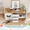 imageYITAHOME Double Hidden Cat Litter Box Enclosure with Power Outlet ampamp LED Light 60 Inch Dual Kitty Litter Box TV Stand Furniture for 2 Cats Wooden Cat Cabinet for Indoor Cats Grey OakWhite