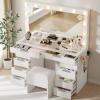 imageYITAHOME Dressing Table Set with Storage Stool ampamp Drawers