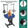 imageYITAHOME Electric Lift Dog Grooming Table 24quot Rotating Desktop Pet Grooming Table for Dogs at Home Adjustable Overhead Arm ampamp Tool Organizer Dog Grooming Station BlackBlue