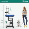 imageYITAHOME Electric Lift Dog Grooming Table 24quot Rotating Desktop Pet Grooming Table for Dogs at Home Adjustable Overhead Arm ampamp Tool Organizer Dog Grooming Station BlackBlue