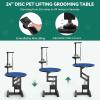 imageYITAHOME Electric Lift Dog Grooming Table 24quot Rotating Desktop Pet Grooming Table for Dogs at Home Adjustable Overhead Arm ampamp Tool Organizer Dog Grooming Station BlackBlue