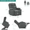 imageYITAHOME Electric Power Lift Recliner Chair for Elderly Fabric Recliner Chair with Massage and Heat Spacious Seat USB Ports Cup Holders Side Pockets Remote Control BrownDark Grey2