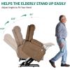 imageYITAHOME Electric Power Lift Recliner Chair for Elderly Fabric Recliner Chair with Massage and Heat Spacious Seat USB Ports Cup Holders Side Pockets Remote Control BrownBrown